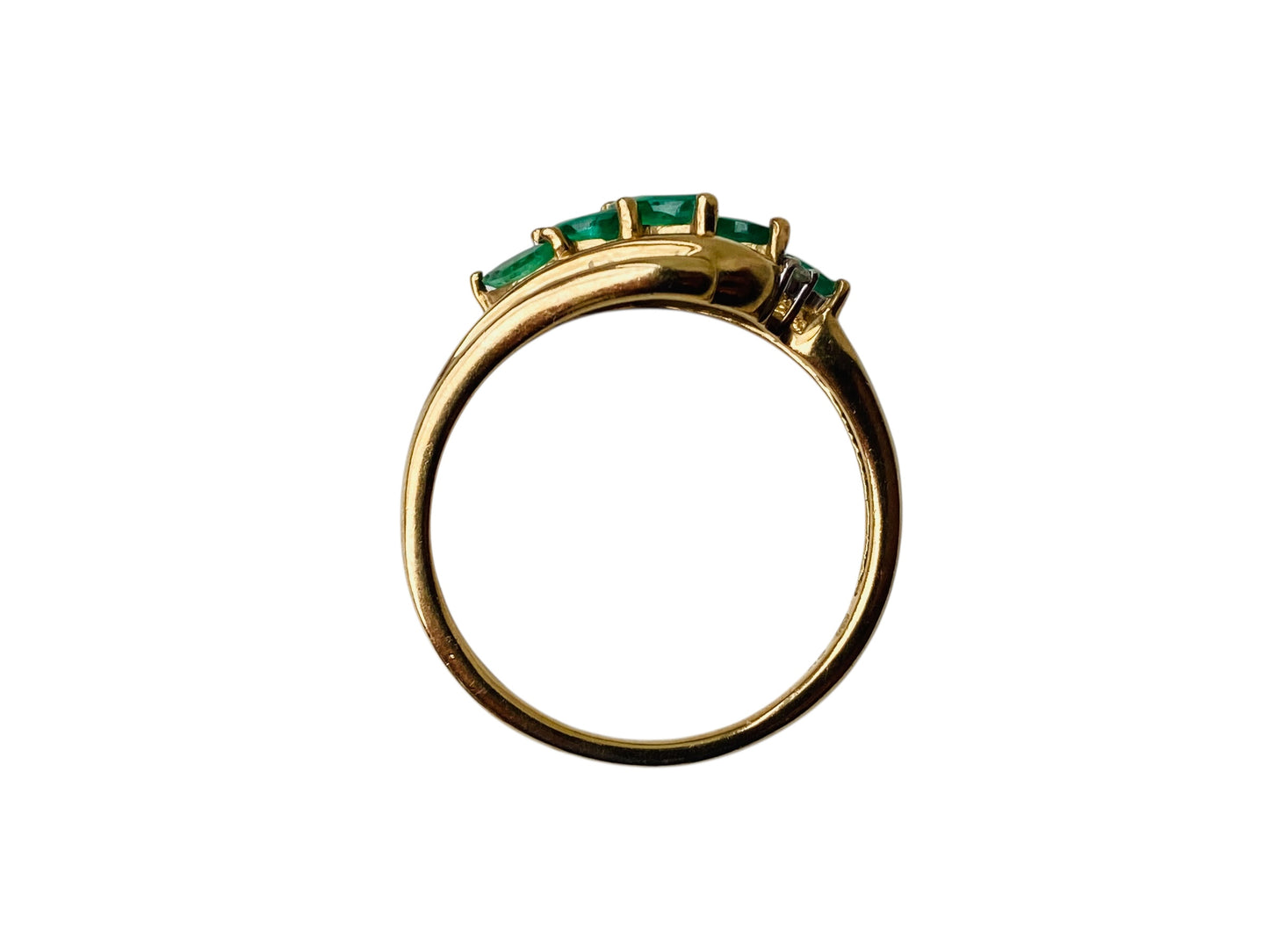 9ct Gold Emerald & Diamond Ring