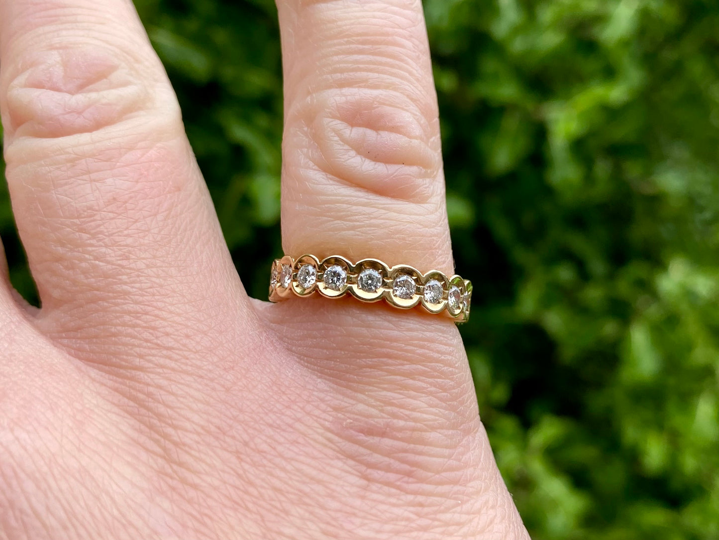 14ct Gold Full Diamond Band Ring