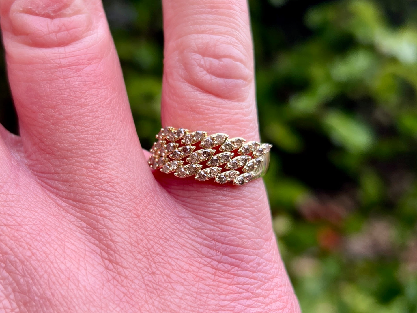 9ct Gold Champagne Diamond Ring