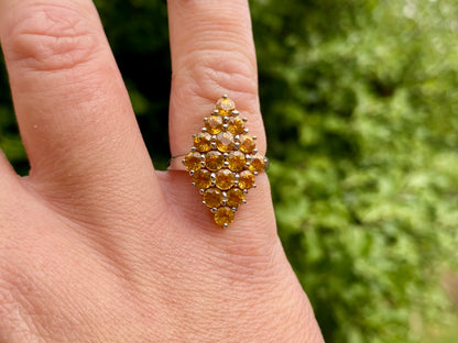 9ct Gold Orange Sapphire Ring