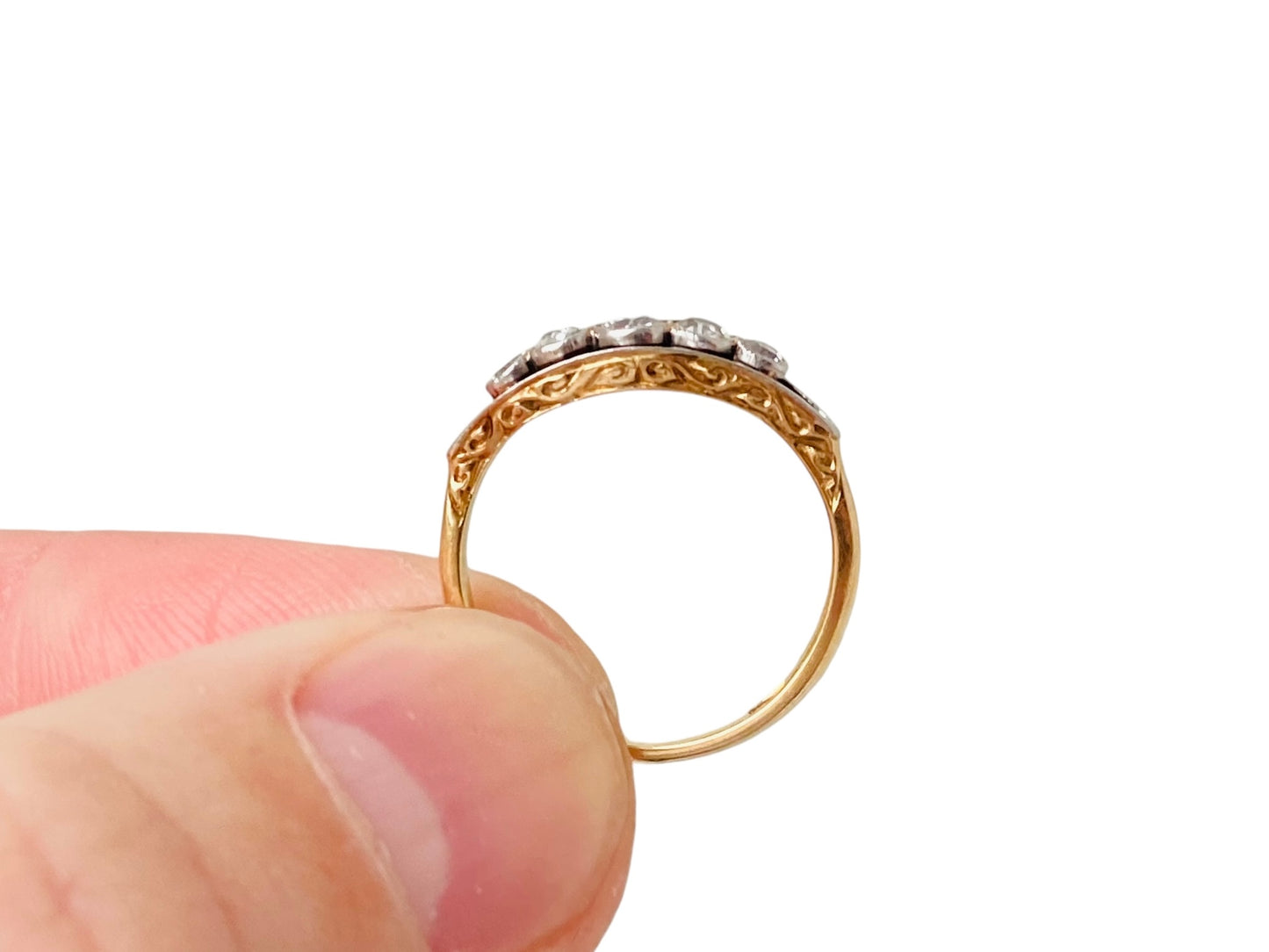 Antique 18ct Gold Five-Stone Diamond Ring