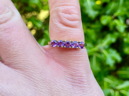 9ct Gold Amethyst Ring