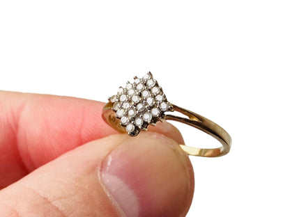 9ct Gold 0.25ct Diamond Cluster Ring