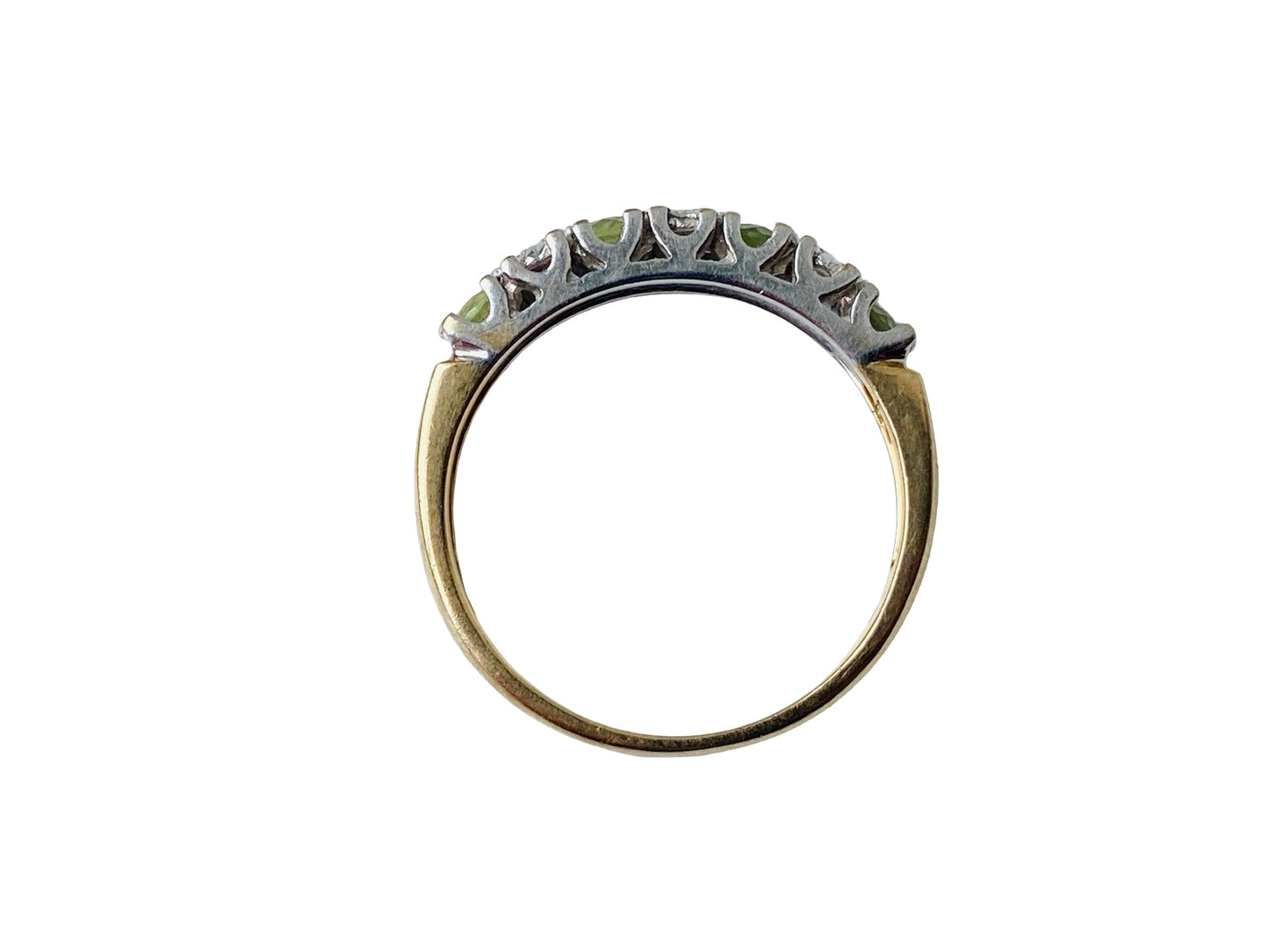 9ct Gold Peridot & Diamond Ring