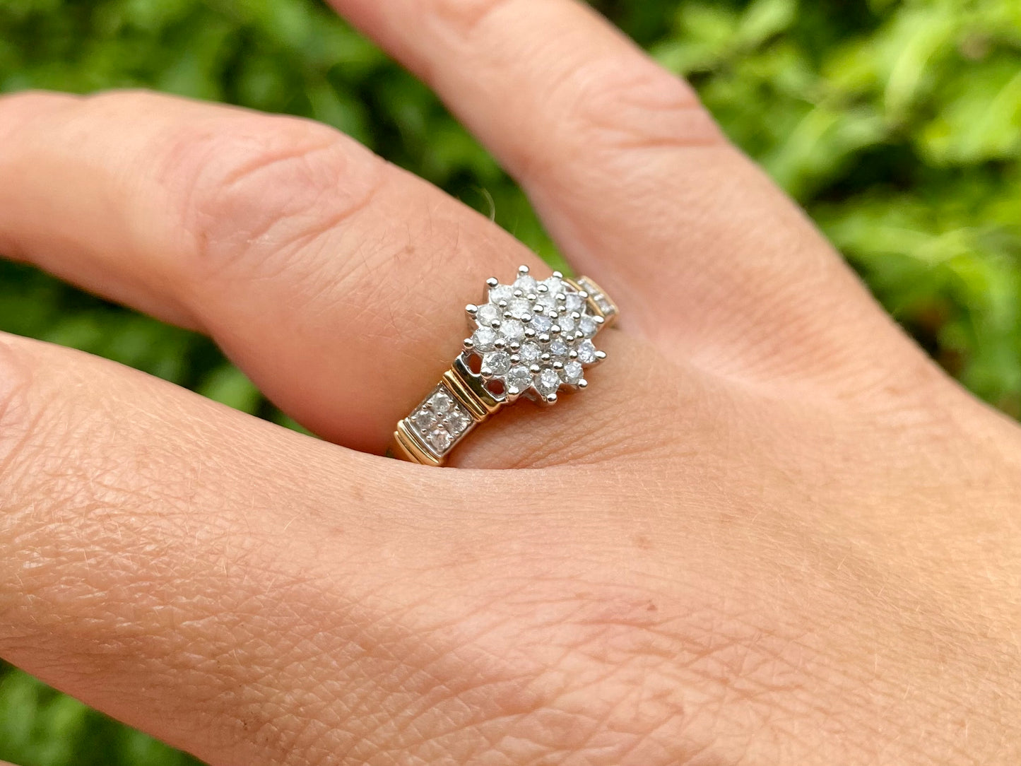 9ct Gold Diamond Cluster Ring