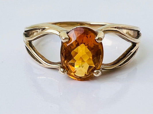 9ct Gold Citrine Ring