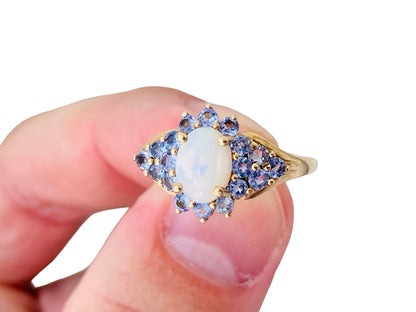 9ct Gold Opal & Tanzanite Ring