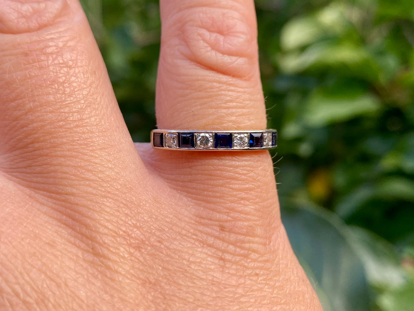 Vintage 18ct Gold Sapphire & Diamond Ring