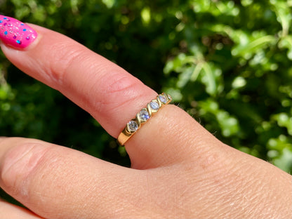 Vintage 18ct Gold Five-Stone Diamond Ring