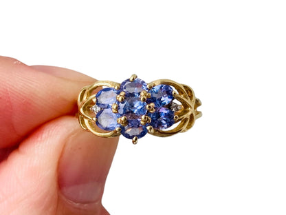 9ct Gold Tanzanite & Diamond Ring