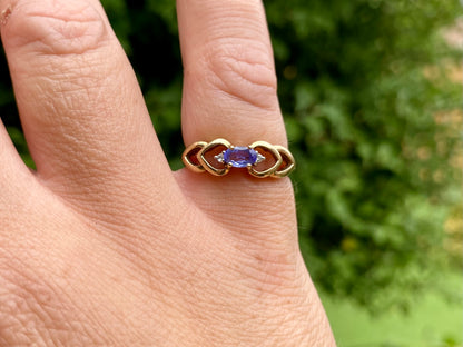 9ct Gold Tanzanite & Diamond Ring