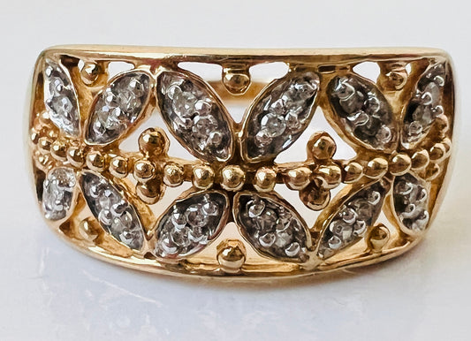 9ct Gold Diamond Ring