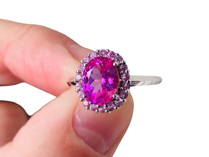 9ct Gold Pink Sapphire Ring