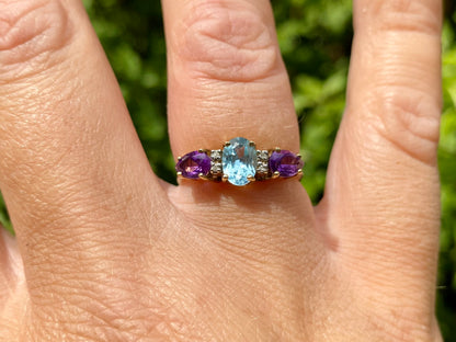 9ct Gold Multi-Gemstone Ring