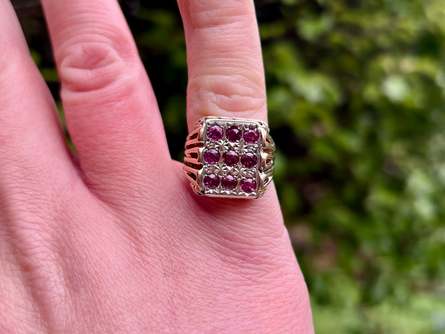 Vintage 9ct Gold Ruby Ring