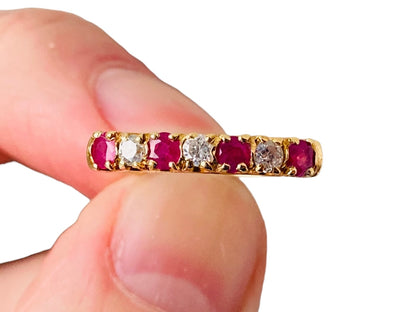 18ct Gold Ruby & Diamond Ring