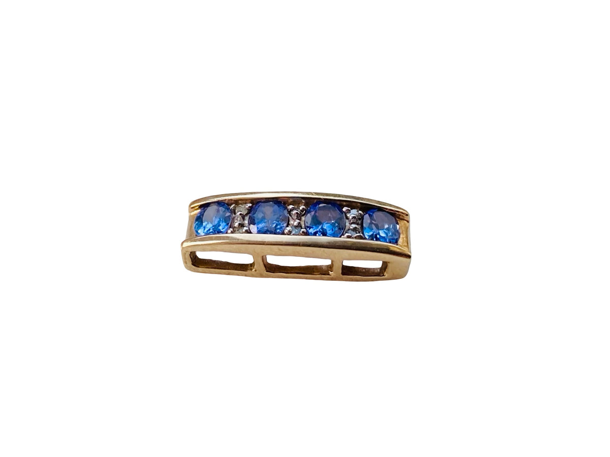 9ct Gold Tanzanite & Diamond Pendant