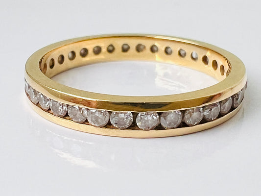 18ct Gold Full Diamond Band Ring