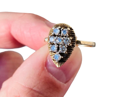 Vintage 9ct Gold Diamond Ring