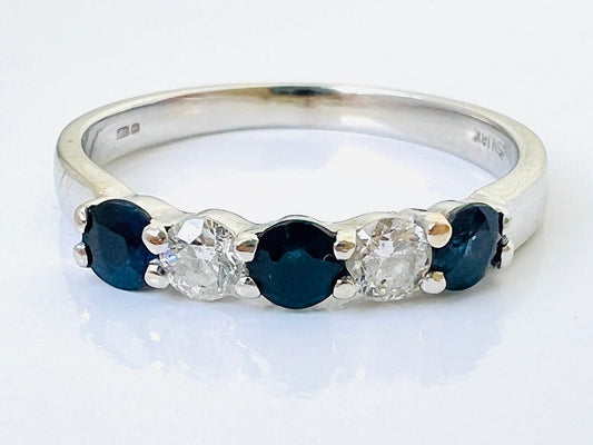 18ct Gold Sapphire & Diamond Ring
