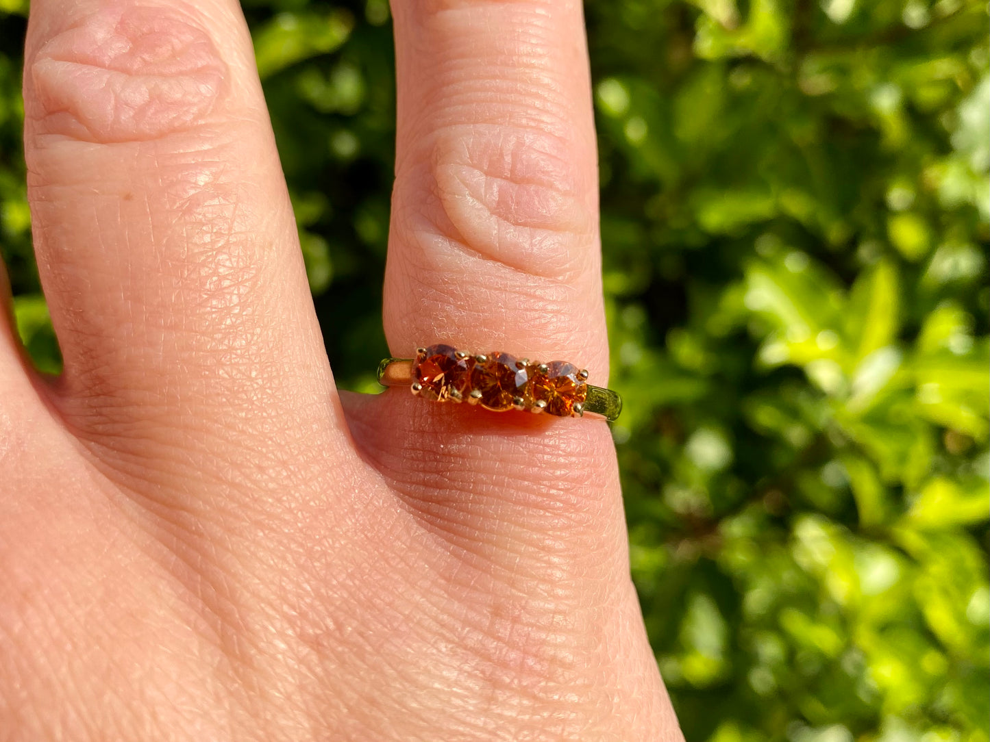 9ct Gold Orange Sapphire Ring