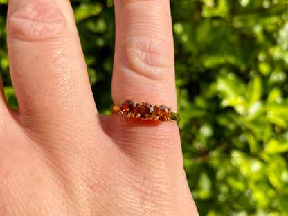 9ct Gold Orange Sapphire Ring