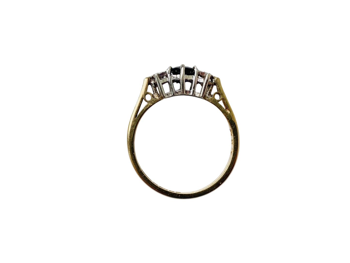 Vintage 9ct Gold Sapphire & Diamond Ring