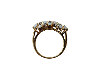 9ct Gold Opal & Diamond Ring