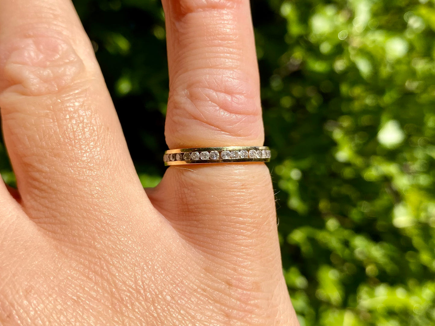 18ct Gold Full Diamond Band Ring