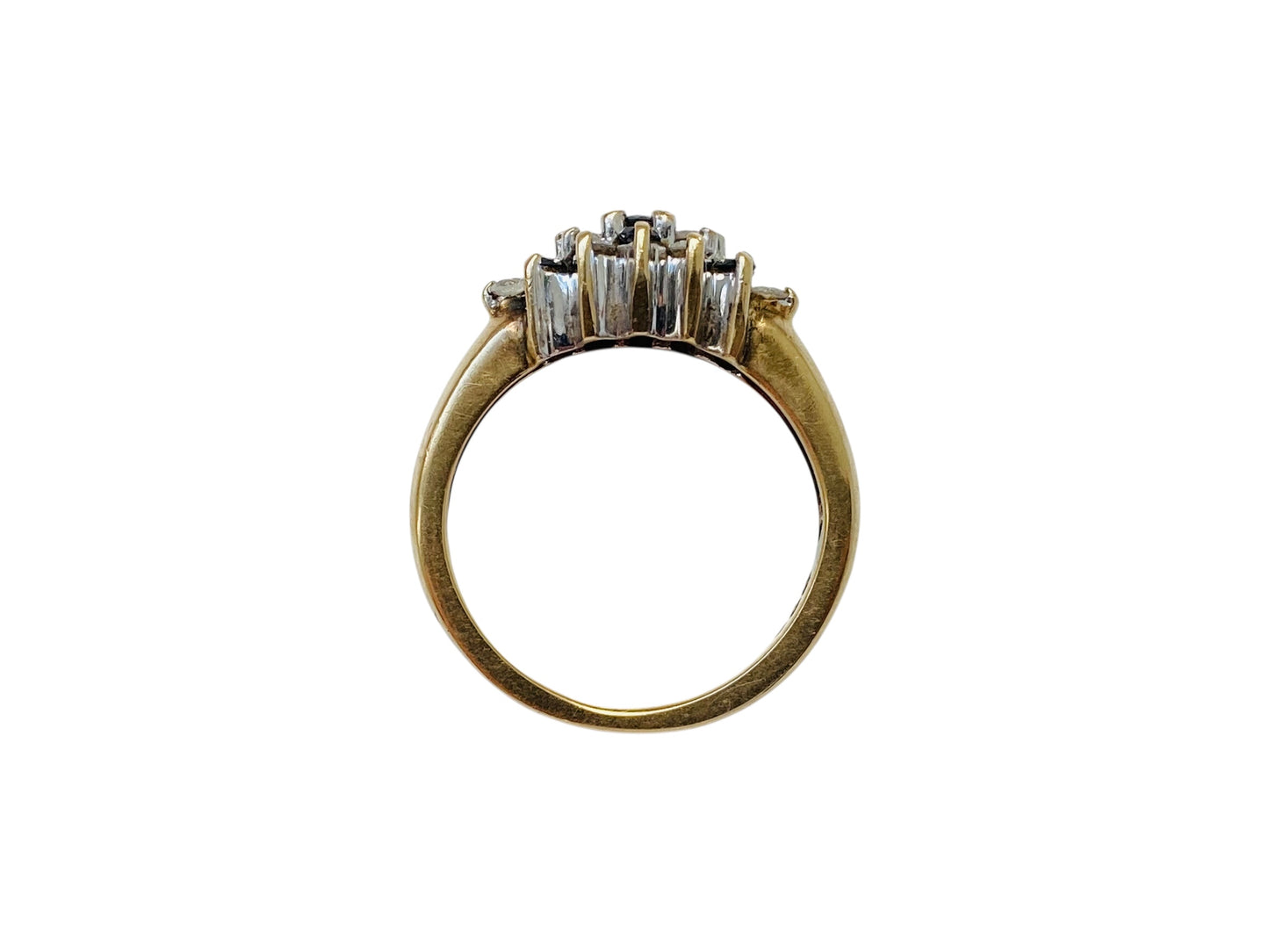 9ct Gold Black & White 0.50ct Diamond Ring