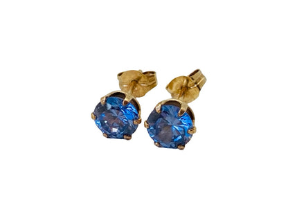 9ct Gold Tanzanite Stud Earrings