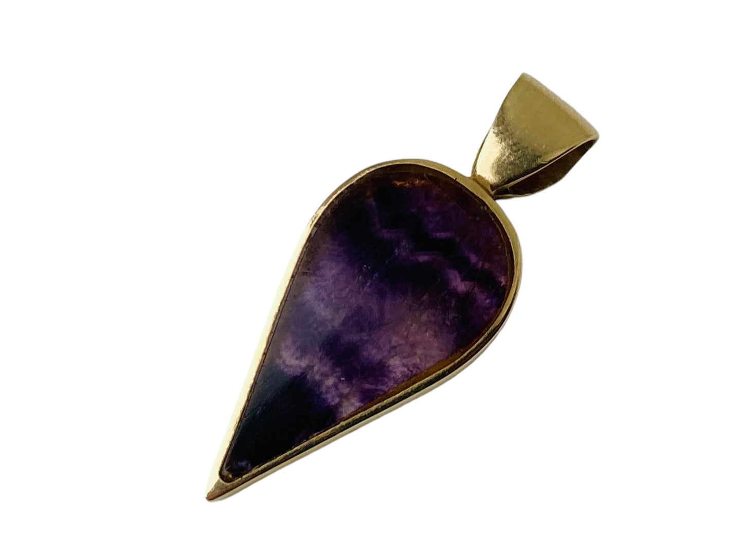 9ct Gold Blue John Pendant