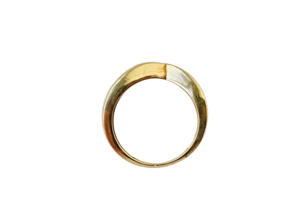 9ct Gold Tanzanite Wishbone / Curved Ring