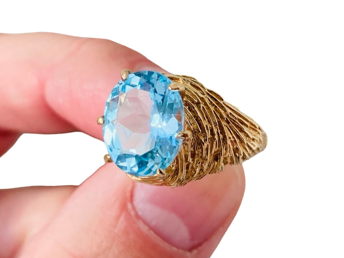 Vintage 9ct Gold Topaz Ring