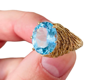 Vintage 9ct Gold Topaz Ring