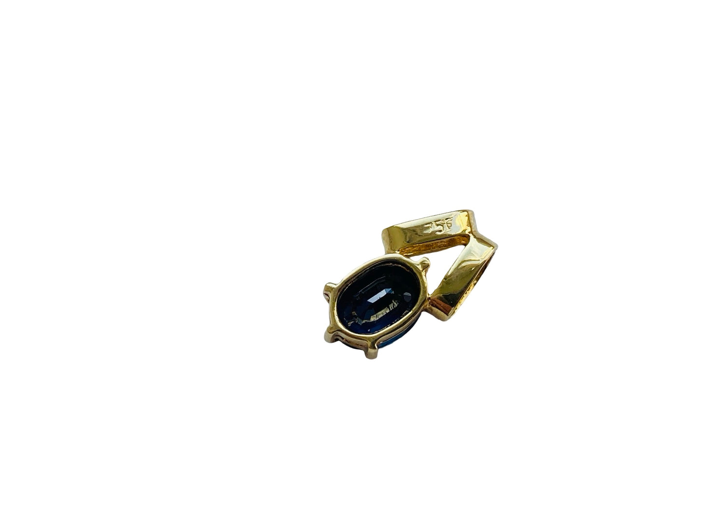 18ct Gold Sapphire & Diamond Pendant