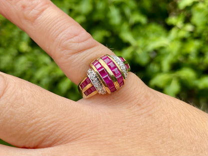 9ct Gold Ruby & Diamond Ring