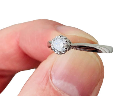 18ct Gold 0.33ct Diamond Solitaire Ring