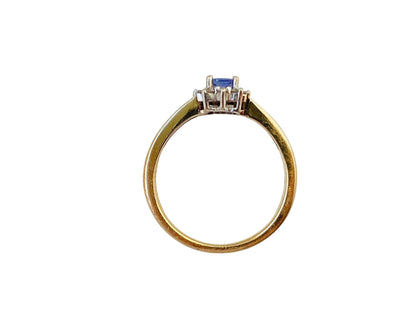 9ct Gold Tanzanite & Diamond Ring