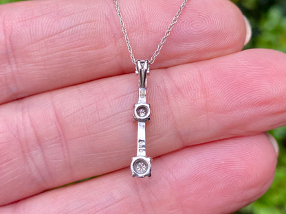 9ct Gold Diamond Pendant With Necklace