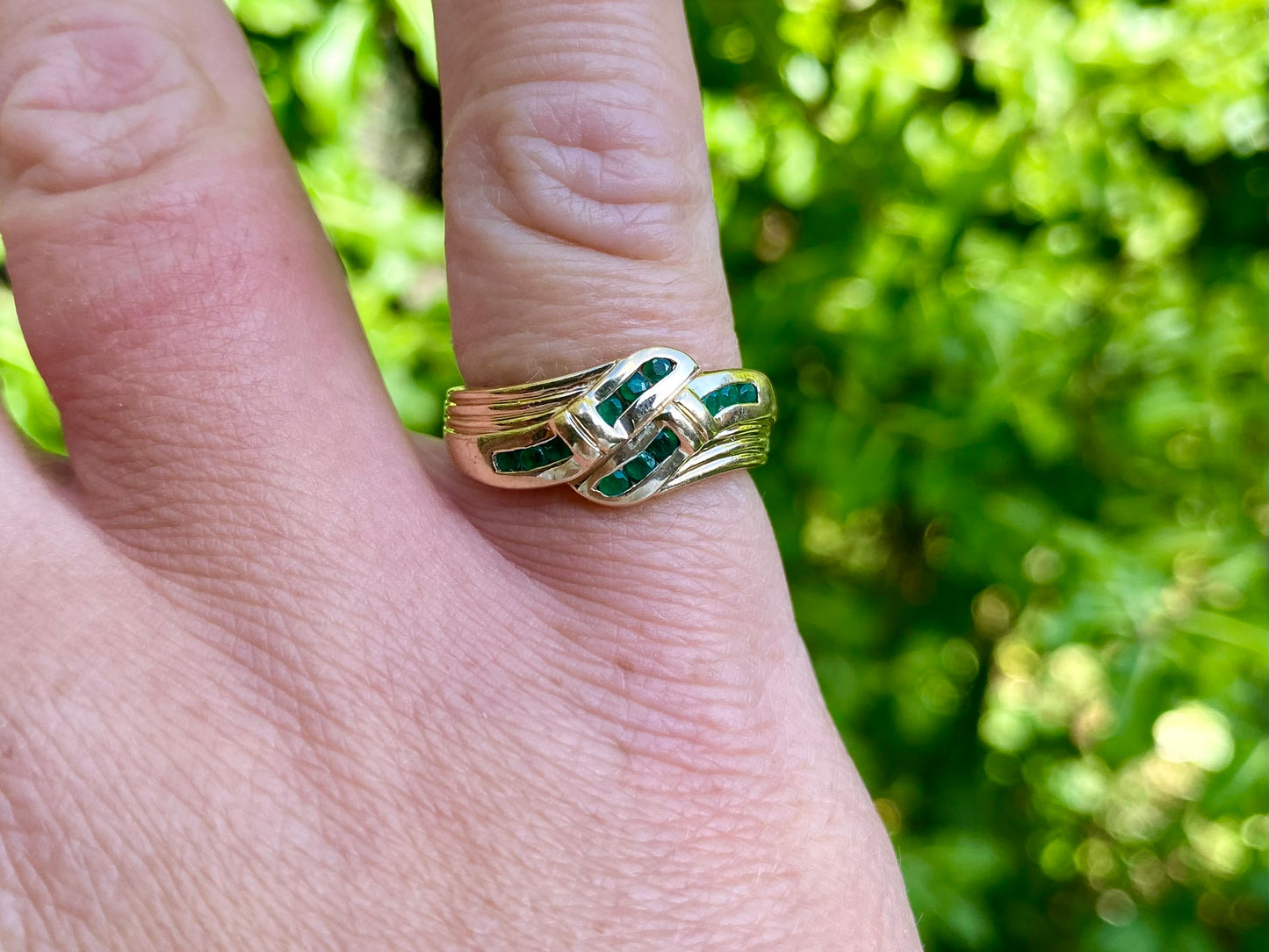 Vintage 9ct Gold Emerald Ring