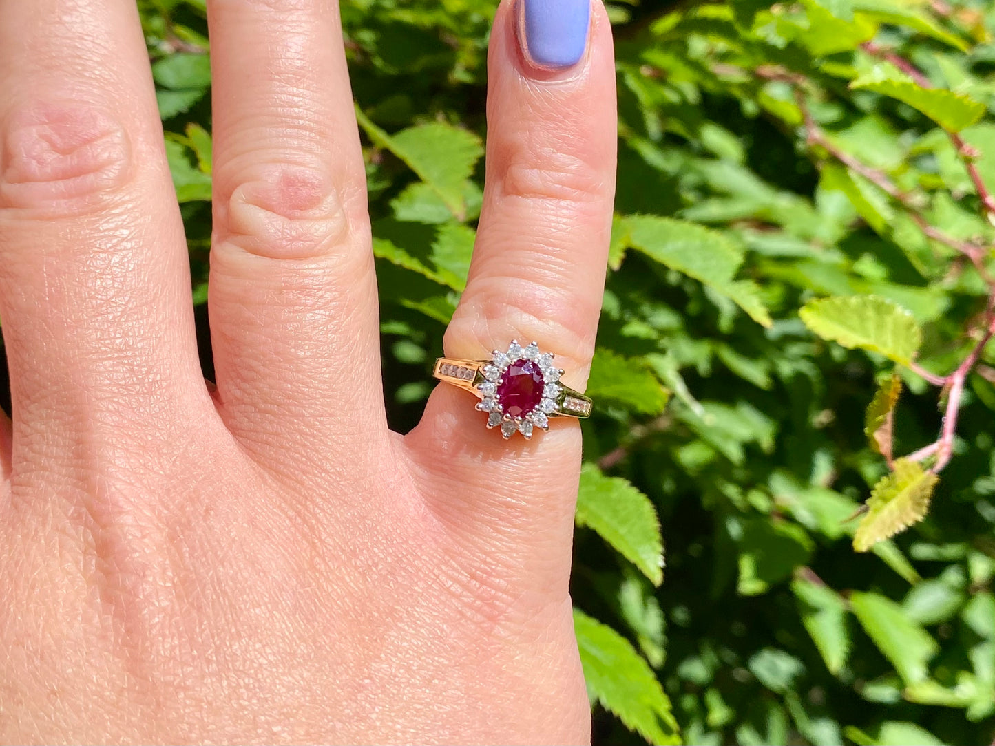 18ct Gold Ruby & Diamond Ring