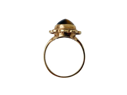 Vintage 9ct Gold Tigers Eye Ring