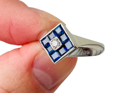 18ct Gold Sapphire & Diamond Ring