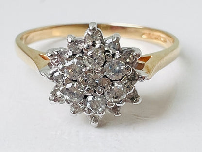 Vintage 9ct Gold Diamond Ring