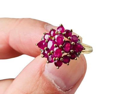 9ct Gold Ruby & Diamond Ring