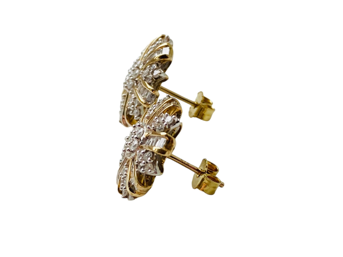 9ct Gold Diamond Earrings