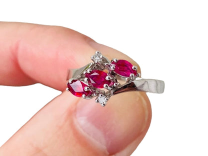 Vintage 14ct Gold Ruby & Diamond Ring