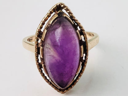Vintage 9ct Gold Amethyst Ring