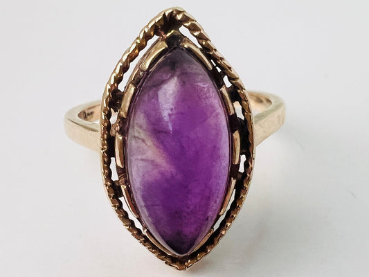 Vintage 9ct Gold Amethyst Ring